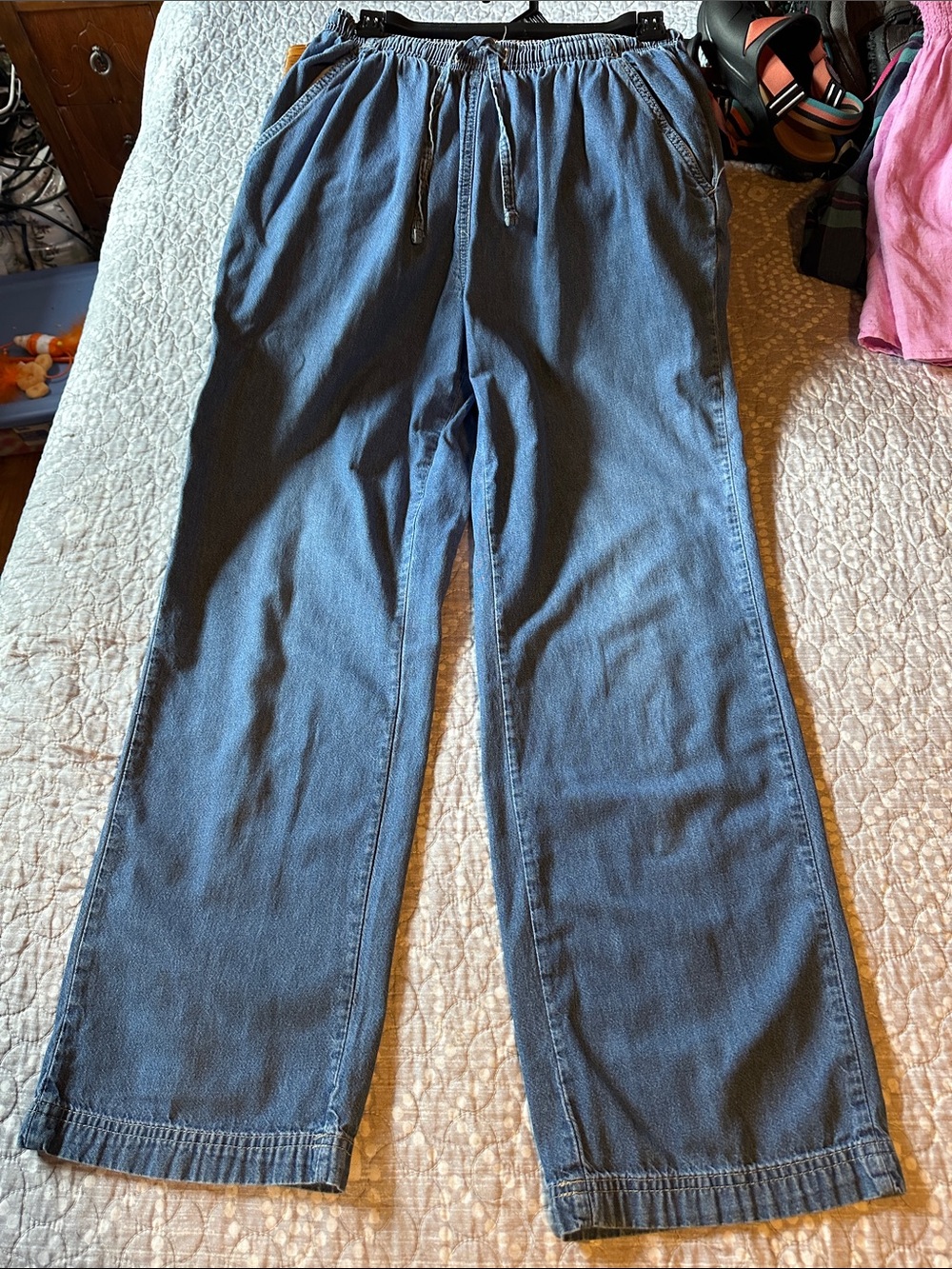 Vintage 1990s jeans Erika Women's Relaxed Drawstring Jeans - Blue